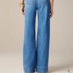 J. Crew High Rise Denim Trouser Jean- light wash